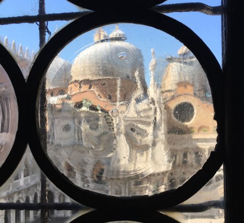 through window in Doge's Palace, Venice